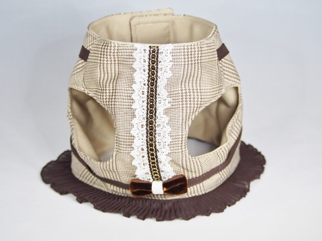 DOG★CATハーネス【グレンチェック/girl/brown】 5,016円