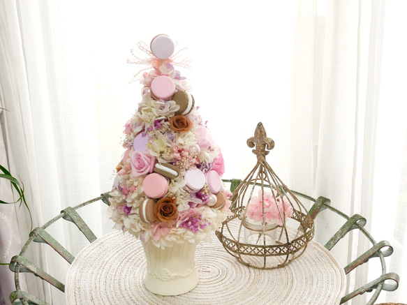 お花たっぷり! プリザーブドフラワー マカロンタワー お花たっぷり! プリザーブドフラワー マカロンタワー