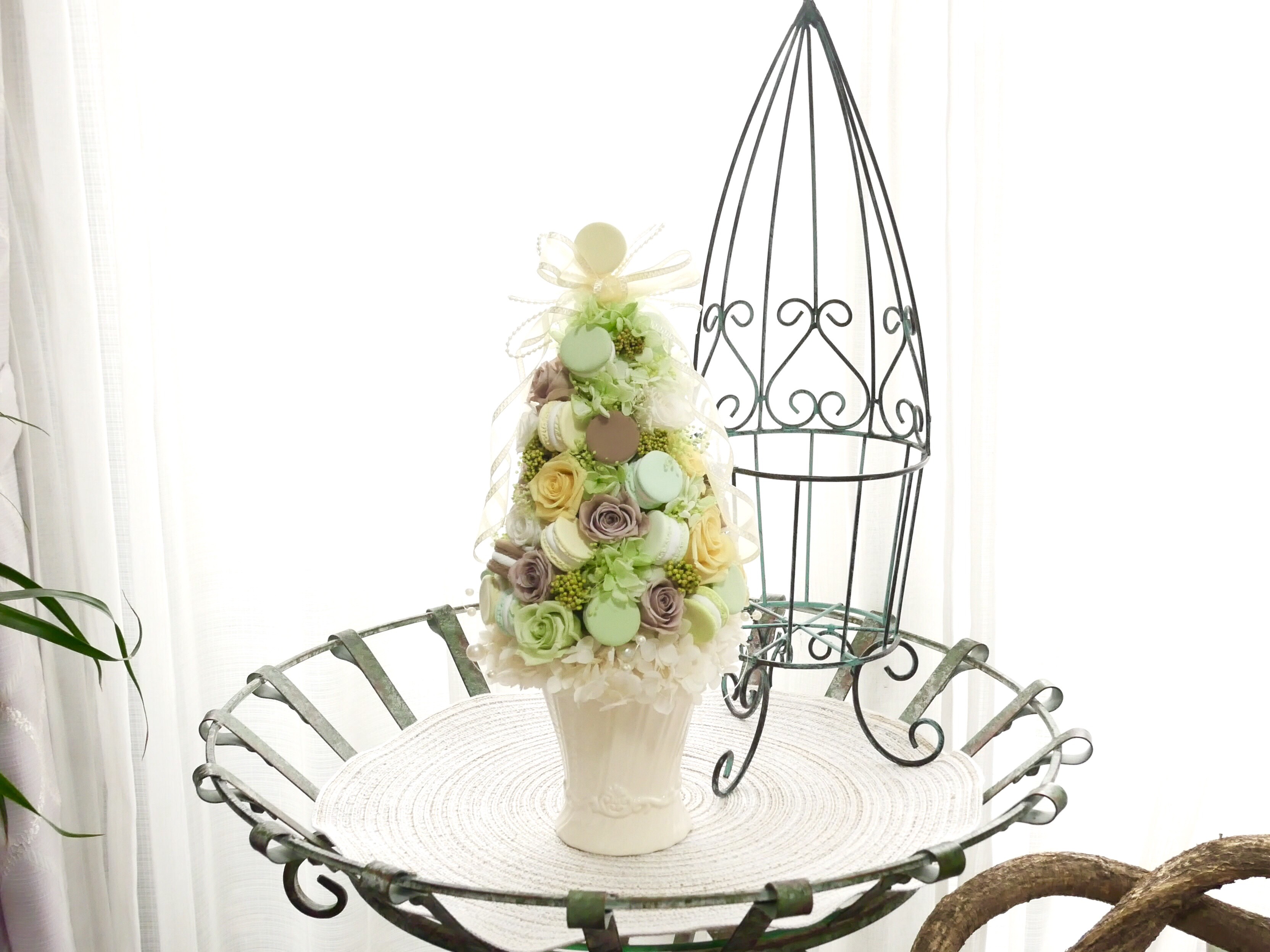 ウェルカムスペース　8段　大型 ティファニーカラー　マカロンタワー ツリー型