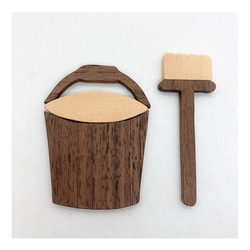 オープンペール缶 20L リメイクウッド仕上げ 薪入れ テーブルチェア