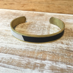 Brass × leather bangle 1枚目の画像