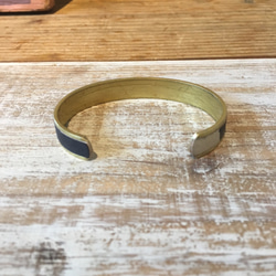 Brass × leather bangle 2枚目の画像