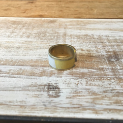 Brass × leather ring 4枚目の画像