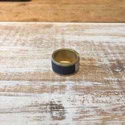 Brass × leather ring 2枚目の画像