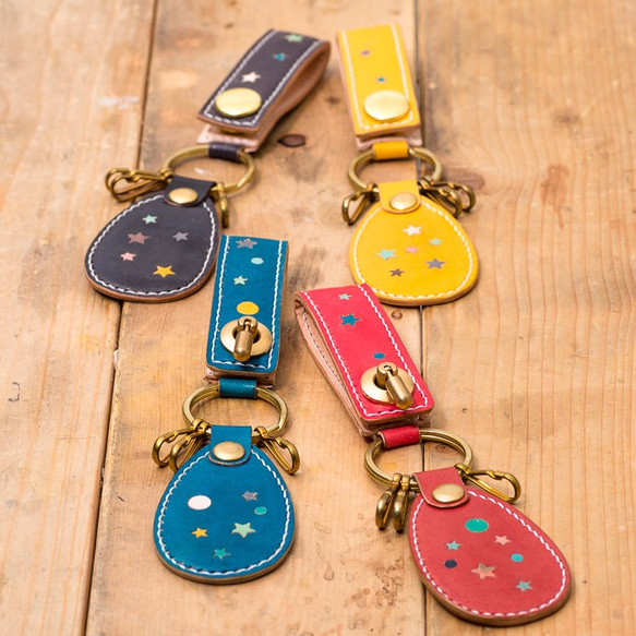 LEATHER KEY HOLDER（Inray Button ver） 4枚目の画像