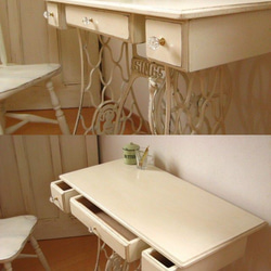 SINGER ミシン脚 drawers DESK  / JWS　　 2枚目の画像