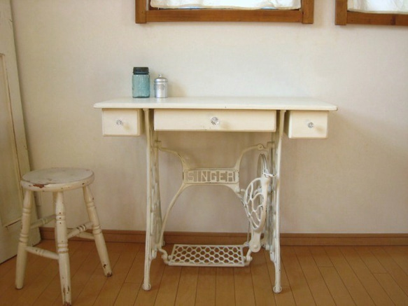 SINGER ミシン脚 drawers DESK  / JWS　　 5枚目の画像