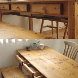 オーダーメイド /  drawers6 dining TABLE pine   # width size order # 2枚目の画像