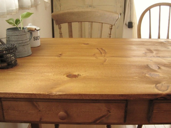 オーダーメイド /   drawers6 dining TABLE pine   # size order # 3枚目の画像