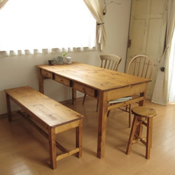 オーダーメイド /   drawers6 dining TABLE pine   # size order # 5枚目の画像