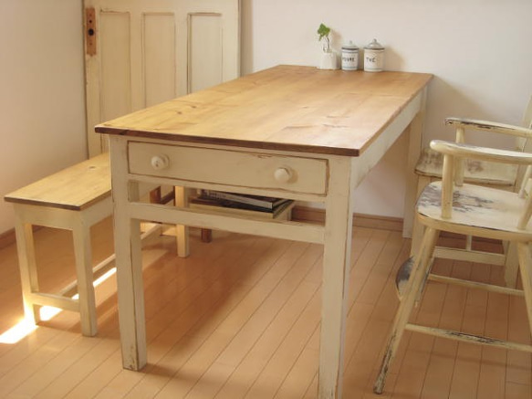 オーダーメイド /   side drawer dining TABLE   # size order # 4枚目の画像