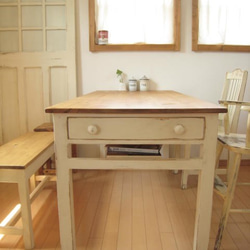 オーダーメイド /  side drawer dining TABLE  # width size order # 1枚目の画像