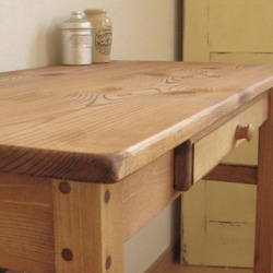 GW限定【 送料無料 】5/6 pm11:59まで drawer DESK ＆ BENCH pine 4枚目の画像