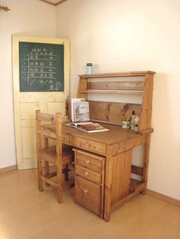 ＃新作・入学＃　STUDY DESK pine　three-piece set　/　 学習机３点セット 9枚目の画像