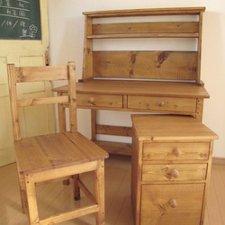 ＃新作・入学＃　STUDY DESK pine　three-piece set　/　 学習机３点セット 10枚目の画像