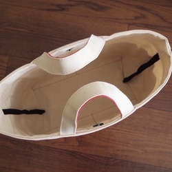 帆布 bicolor tote M (beige × black) 3枚目の画像