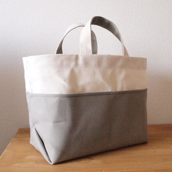 bicolor tote S (kinari×gray) 4枚目の画像