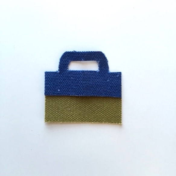 N様ご予約 bicolor tote S (blue×green) 1枚目の画像