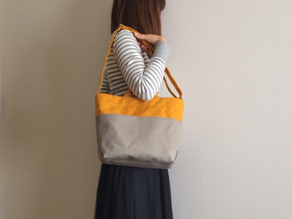 帆布 tebura (blue gray×navy) 2枚目の画像