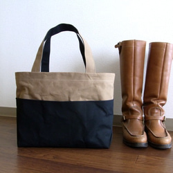 bicolor tote M (beige×yellw) 5枚目の画像
