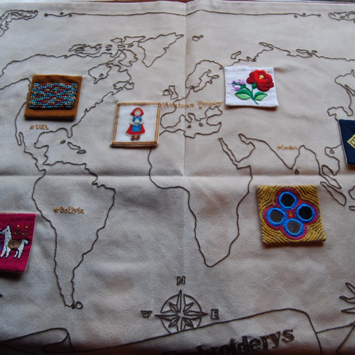 刺繍世界地図 World Map その他アート UROCO 通販 2121042