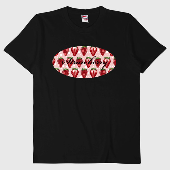 ストロベリー/苺/イチゴのTシャツ綿100%【男女兼用】 3枚目の画像