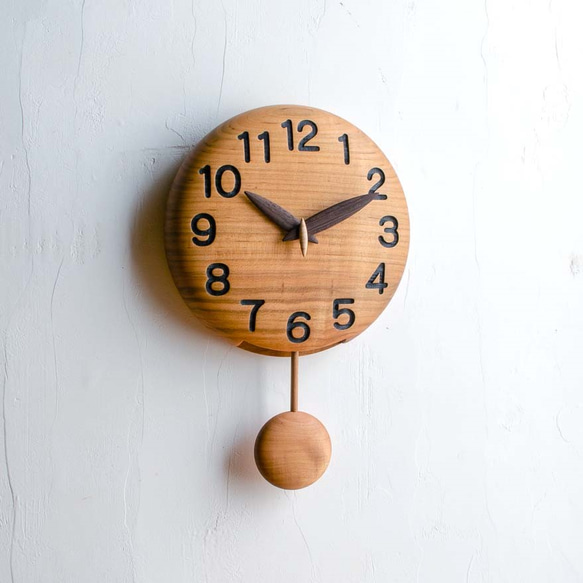～手作り木製 振り子時計～（２０cm） 1枚目の画像