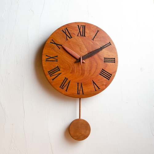 手作り木製振り子時計～（30ｃｍ） 掛け時計・置き時計 FishCat 通販