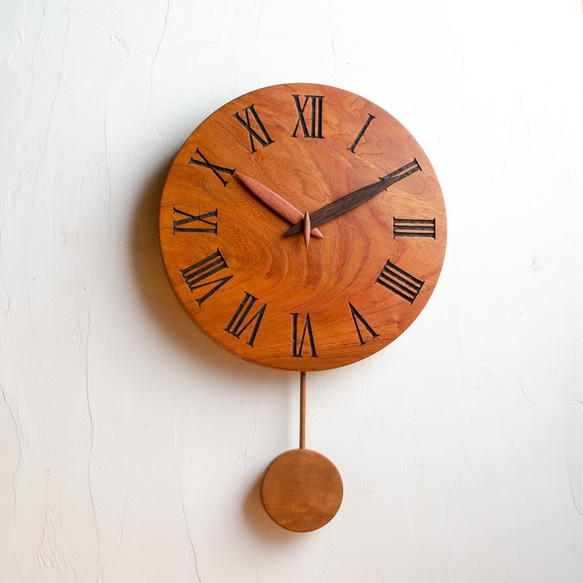 ～手作り木製振り子時計～（30ｃｍ） 3枚目の画像