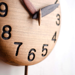 ～手作り木製振り子時計～（18cm） 3枚目の画像