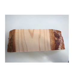 珍しい木の皮つき 焼き文字表札  木製表札 3枚目の画像