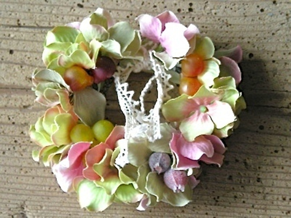 あじさい バッグチャーム リースブレスレット アーティ