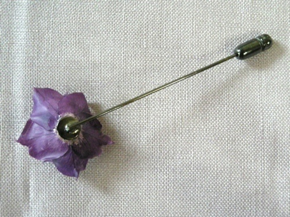 生花 バラS ピンブローチ ハットピン ビオラ ルシードフラワー 5枚目の画像