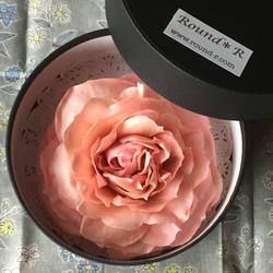 母の日ギフト 母の日プレゼント 生花 バラLL クリップブローチ ルシードフラワー サーモンピンク 4枚目の画像