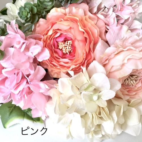 受注制作】ニューボーンフォト フラワーリース 花輪 ホワイト ブルー