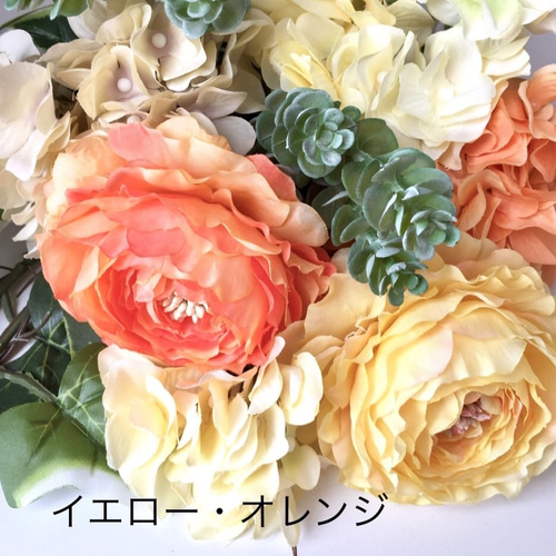 受注制作】ニューボーンフォト フラワーリース 花輪 ホワイト ブルー