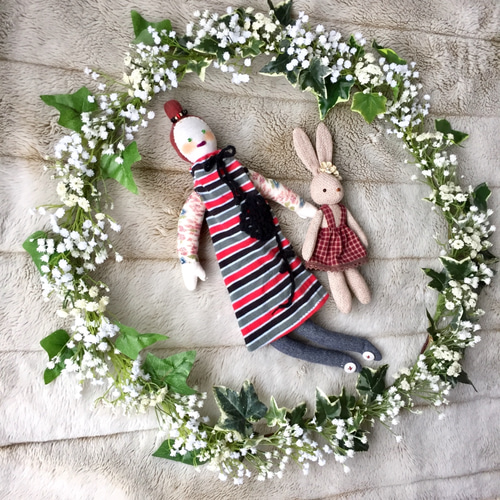 受注制作】ニューボーンフォト フラワーリース 花輪 カスミソウ かすみ