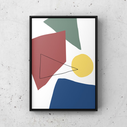 北欧 風 モダン アート ポスター【 block 】:/051/ 抽象画 シンプル ナチュラル カラフル ポップ 2枚目の画像