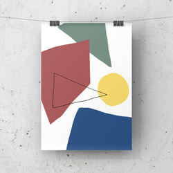 北欧 風 モダン アート ポスター【 block 】:/051/ 抽象画 シンプル ナチュラル カラフル ポップ 7枚目の画像