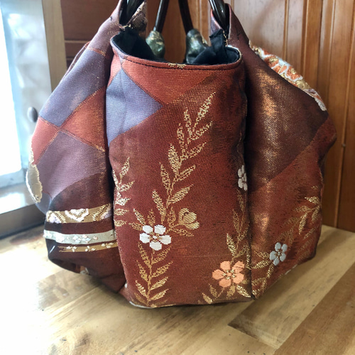 着物帯リメイク まんまる可愛い手提げバッグ その他バッグ 桜桃 通販