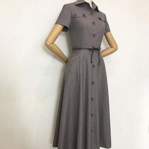 シャツワンピース サマーウール 半袖 ワンピース DECOLLAGE 通販 