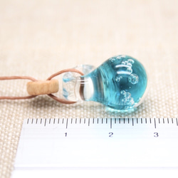 Blue sea, Aqua drop of glass pendant 第4張的照片