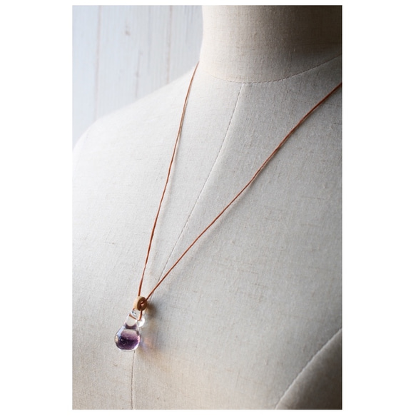 Resale : Grape pop soda, purple, Aqua drop of glass pendant 第3張的照片