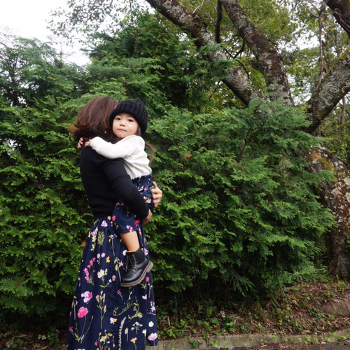 大人スカート⋆͛*͛ ͙͛花柄 USAコットン ママスカート ロングスカート