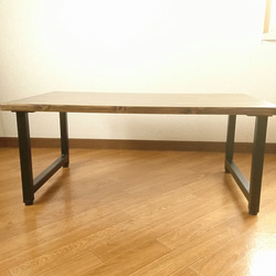 【再販】アンティーク風 iron×wood table・鉄脚テーブル  size W900×D500×H380 2枚目の画像