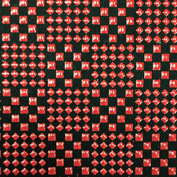鹿漆革 / 印伝 ボールペン 市松柄 いちまつ / 黒ｘ赤　PIN1612 伝統工芸 送料無料 3枚目の画像