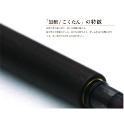 希少樹木を贅沢に使った 美しい筆ペン 黒檀 / こくたん TFP1810 送料無料 4枚目の画像