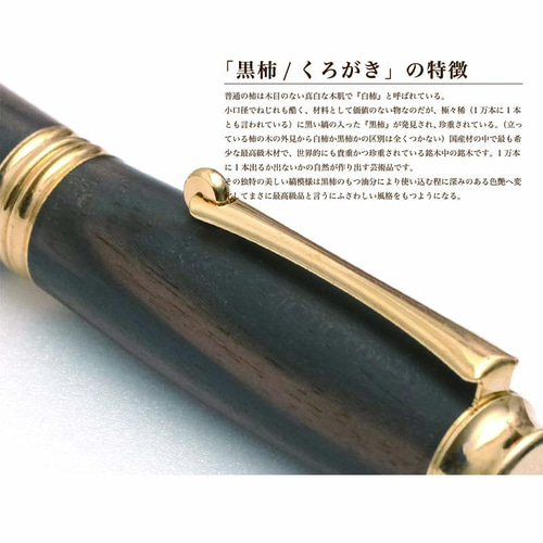 希少樹木を贅沢に使った 万年筆 黒柿 / クロカキ (匠の技) TWM18305