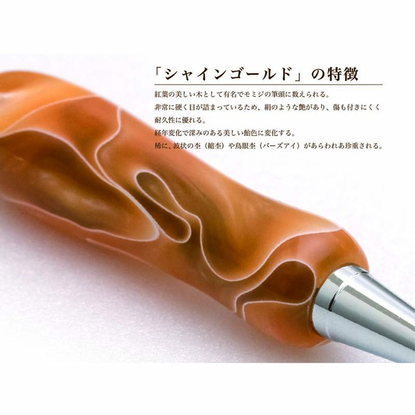 曲線美の持ちやすい ボールペン 8Color Acryic Pen シャインゴールド TMA1600 4枚目の画像