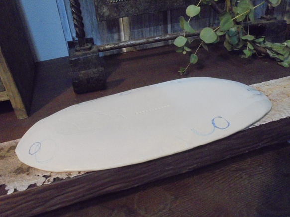 『モダン加飾楕円皿』パスタ皿カレー皿サンマ皿盛り皿 2枚目の画像